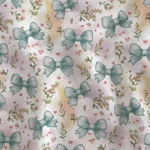 Trendy blauwe strikken cottagecore bloempatroon