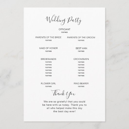 Trendy blauwe waterverf vlinders. Natuur bruiloft Programmakaart (Achterkant)