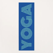 Trendy blauwe yogamat voor oefeningen en training (Voorkant)