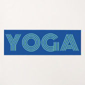 Trendy blauwe yogamat voor oefeningen en training (Voorkant (horizontaal))