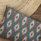 Trendy Blauwgroen Blauw Oranje Donkerbruin Tribal Kussensloop