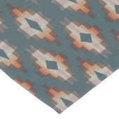Trendy Blauwgroen Blauw Oranje Donkerbruin Tribal  Medium Tafelloper (Hoek)