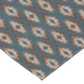 Trendy Blauwgroen Blauw Oranje Donkerbruin Tribal  Tafelkleed (Gekanteld)