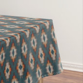 Trendy Blauwgroen Blauw Oranje Donkerbruin Tribal Tafelkleed (Voorbeeld)