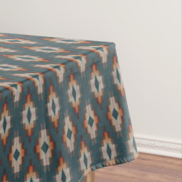Trendy Blauwgroen Blauw Oranje Donkerbruin Tribal Tafelkleed