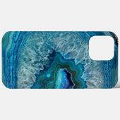 Trendy Blauwgroen Blue Aqua Turquoise Geode Rock P Case-Mate iPhone Case (Achterkant (horizontaal))