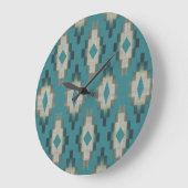 Trendy Blauwgroen Blue Taupe Brown Beige Gray Trib Grote Klok (Hoek)