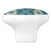 Trendy Blauwgroen Blue Taupe Brown Beige Gray Trib Keramische Knop (Zijkant)