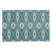 Trendy Blauwgroen Blue Taupe Brown Beige Gray Trib Kussensloop (Voorkant-Rechts)