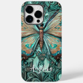 Trendy Blauwgroen Butterfly - Gepersonaliseerde na Case-Mate iPhone Case (Achterkant)