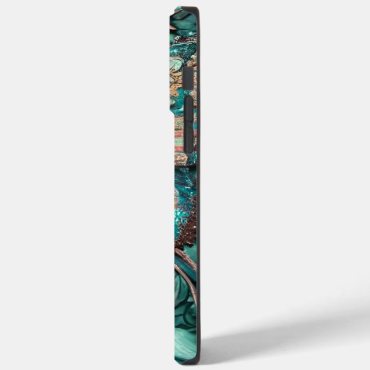 Trendy Blauwgroen Butterfly - Gepersonaliseerde na Case-Mate iPhone Case (Achterkant / Links)