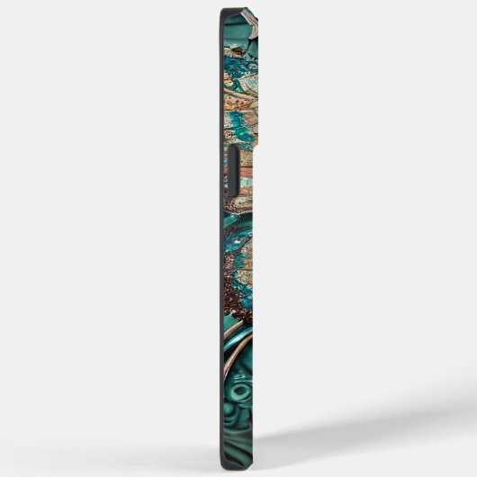 Trendy Blauwgroen Butterfly - Gepersonaliseerde na Case-Mate iPhone Case (Achterkant / Rechts)