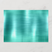 Trendy Blauwgroen en koperbruiloft Informatiekaartje (Achterkant)