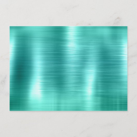 Trendy Blauwgroen en koperbruiloft Informatiekaartje (Achterkant)