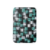 Trendy Blauwgroen Groen Blauw Wit Abstract Plays Badmat (Voorkant Verticaal)