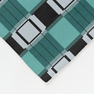 Trendy Blauwgroen Groen Blauw Wit Abstract Plays Fleece Deken