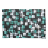 Trendy Blauwgroen Groen Blauw Wit Abstract Plays Kussensloop (Voorkant)