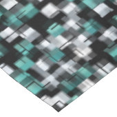 Trendy Blauwgroen Groen Blauw Wit Abstract Plays Tafelkleed (Gekanteld)