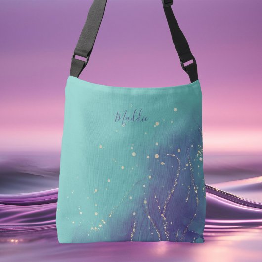 Trendy Blauwgroen Mode monogram Crossbody Tas
