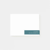Trendy Blauwgroen Modern minimalistisch Stijlvol Post-it® Notes (Voorkant)
