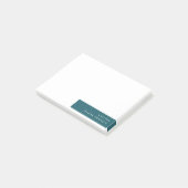 Trendy Blauwgroen Modern minimalistisch Stijlvol Post-it® Notes (Schuin)
