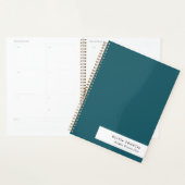 Trendy Blauwgroen moderne minimalistische stijlvol Planner (Display)