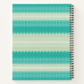 Trendy Blauwgroen Neo Mint Green Knit Pattern and Notitieboek (Achterkant)