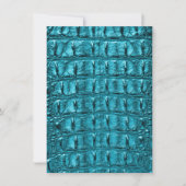 trendy blauwgroen turquoise aqua blue alligator pr bedankkaart (Voorkant)