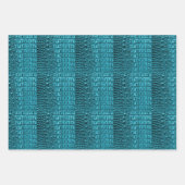 trendy blauwgroen turquoise aqua blue alligator pr inpakpapier vel (Voorkant 2)