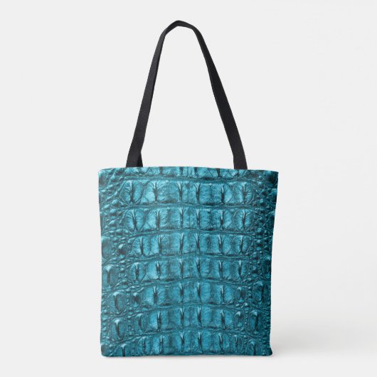 trendy blauwgroen turquoise aqua blue alligator pr tote bag (Achterkant)