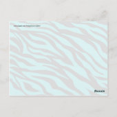 Trendy Blauwgroen Turquoise Black Zebra Stripes Briefkaart (Achterkant)