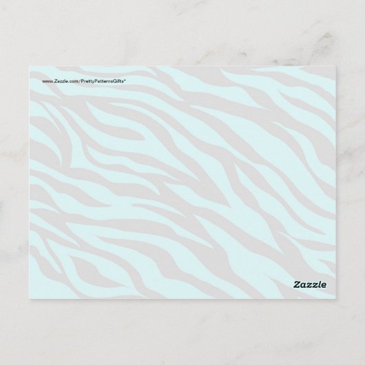 Trendy Blauwgroen Turquoise Black Zebra Stripes Briefkaart (Achterkant)