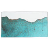 Trendy Blauwgroen zwarte Abstracte kunstalcoholink Kussensloop (Voorkant-Rechts)