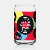 Trendy blikbril voor rock & roll Verjaardagsfeest Blikvorm Glas (Voorkant)