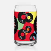 Trendy blikbril voor rock & roll Verjaardagsfeest Blikvorm Glas (Rechts)