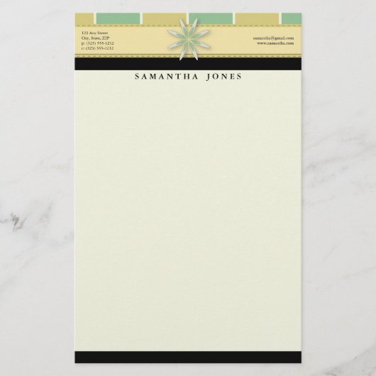 Trendy Bliss Oasis Gepersonaliseerd briefpapier (Voorkant)