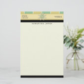 Trendy Bliss Oasis Gepersonaliseerd briefpapier (Staand voorkant)