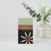 Trendy Bliss Sage en Melon Visitekaartje (Staand voorkant)