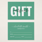 Trendy Block Colour Business Cadeaucertificaat Visitekaartje (Voorkant /achterkant)