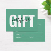 Trendy Block Colour Business Cadeaucertificaat Visitekaartje (Bureau)