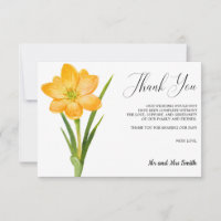 Trendy Bloem Gele Krokus Bruiloft Dank u