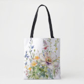 Trendy Bloemen Canvas tas (Voorkant)