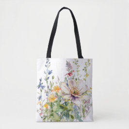 Trendy Bloemen Canvas tas