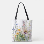 Trendy Bloemen Canvas tas (Achterkant)