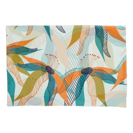 Trendy Bloemen: Hand getekend Scandinavisch. Kussensloop (Voorkant)
