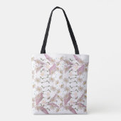 Trendy Bloemen Ontwerp Tote Bag (Achterkant)