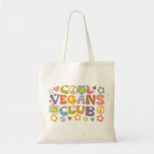 Trendy Bloemen Retro Vegan Club Tote Bag (Voorkant)