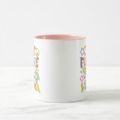 Trendy bloemen Retro Vegan Mok (Midden)