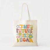 Trendy bloemen Retro Vegan Tote Bag (Voorkant)