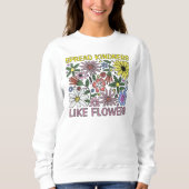 Trendy bloemen verspreiden vriendelijkheid kleurri trui (Voorkant)